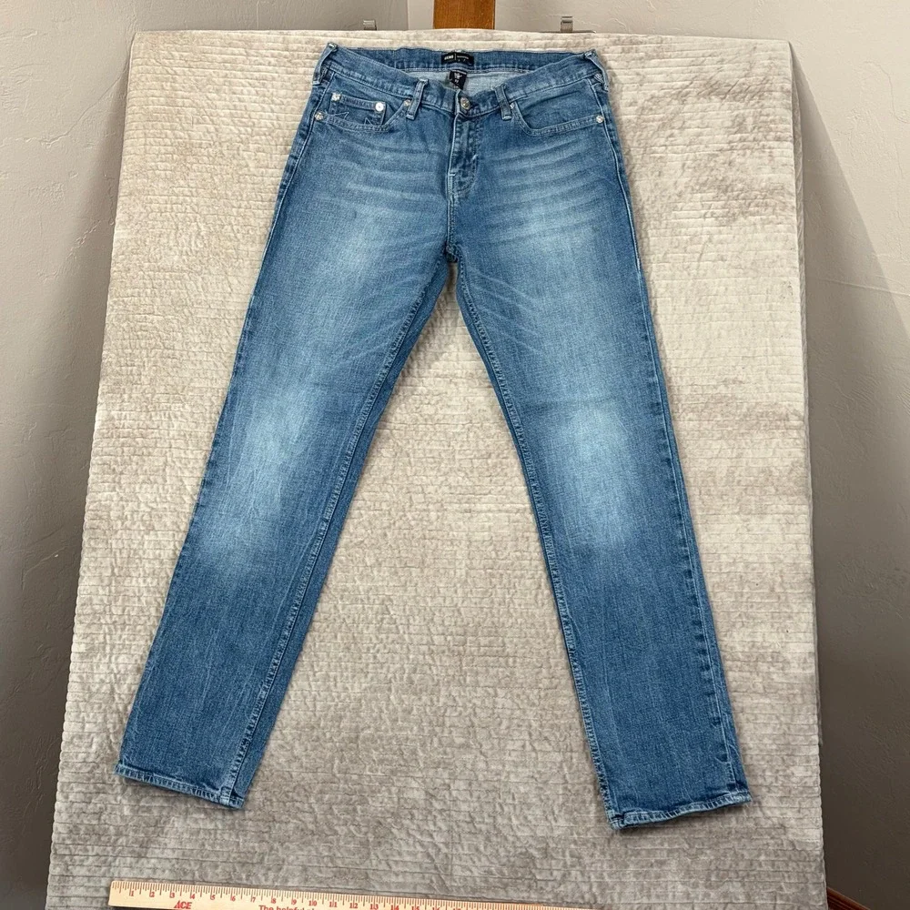 True Religion Geno Relaxed Slim‎ Jeans Mens Size 32 Blue Wash Denim